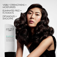 Crème capillaire lissante pour cheveux gras, shampoing, revitalisant, sans silicone, à l'huile de noix du Maroc et à la vitamine E, faible MOQ, logo personnalisé pour les marques de salons