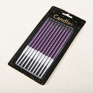 Suministros para Decoración de Pasteles Vela de Cumpleaños Creativa Larga y Delgada en Espiral Vela Colorida Tipo Lápiz para Pastel de Cumpleaños - Product Image 4