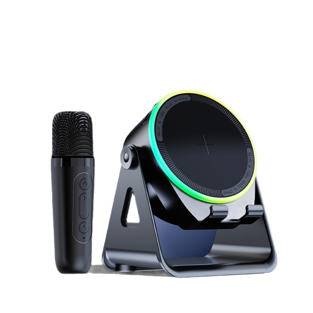 Multifunctional Induction Bluetooth Speaker Karaoke Wheat Integrated Desktop Live Mobile Phone Bracket Bluetooth Welcome Gifts