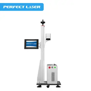 Perfect Laser- 20w 30w 50w Metal Steel Production Line Wire Cable Online Flying Fiber Laser Marking Machine