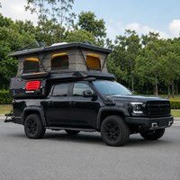 Mini caravane pliante 4x4 pour 4 personnes, légère et pliable, idéale pour le camping et les voyages