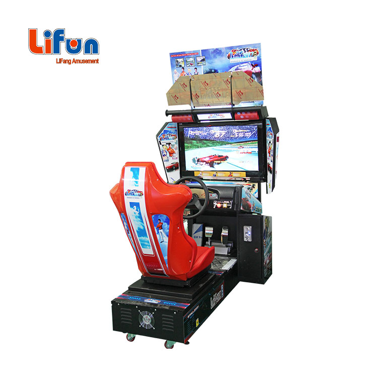 Lifun Low Price 32'' Electronic Video Coin Operated Car Racing Arcade Game Machine 110V/220V 1 Year Warranty for Game Center