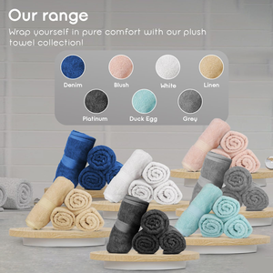 Ensemble de serviettes de sport rectangulaires multicolores en coton absorbant, serviettes de bain douces torsadées pour la maison et la salle de bain - Product Image 4