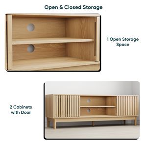 Mid Century Modern <b>Tv</b> Stand 55 Inch With Storage Entertainment Center For 55 <b>65</b> Inch <b>Tvs</b> - Product Image 5