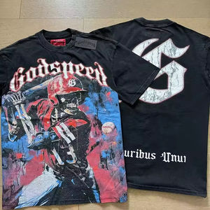 Camiseta Clásica Retro <span class=keywords><strong>de</strong></span> Algodón para Hombre, Manga Corta, Estilo Vintage, 100% Algodón, Corte Holgado, 240 Gramos, Tejido <span class=keywords><strong>de</strong></span> Punto - Product Image 5