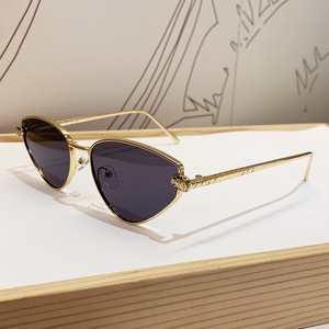 Lunettes de soleil de luxe œil de chat <span class=keywords><strong>serpent</strong></span> doré pour femme, monture triangulaire rétro, verres dégradés, protection UV400, lunettes de créateur tendance - Product Image 2