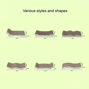 Direkt vom Hersteller Moderner Umweltfreundlicher Wellpappe-Katzenkratzer Hochdichte Verstärkte Platte Langlebig Sauber 2-in-1 Kratzer-Bett - Product Image 3