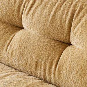 أريكة زايشاين الفرنسية الفاخرة ذات الطراز الرجعي من القطيفة الصفراء، طقم أريكة لغرفة المعيشة بثلاثة مقاعد، أريكة مصممة للشقق والفيلات - Product Image 6