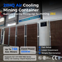 Conteneur minier Drolin Box 20 pieds refroidi par air pour jusqu'à 168 mineurs ASIC S19, pack de site de calcul écoénergétique de 650 kW