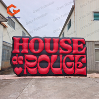 Mur publicitaire gonflable personnalisé pour festivals, scène musicale, toile de fond gonflable avec logo pour événements et décorations