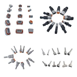 ドイツ製2/3/4/6/8/12ピンDT15/DT13 <span class=keywords><strong>PCB</strong></span>ストレート/直角パネルマウントコネクタ、バックシェル/ラバーブーツ（DT/DTMコネクタ用） - Product Image 1