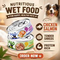 Beli Grosir Makanan Kucing Basah Kaleng Tinggi Protein 85g Layanan OEM ODM Rasa Ayam Alami Semua Bahan Alami Makanan Hewan Peliharaan Kaleng