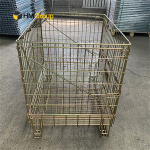 Contenitori in Rete Metallica Saldata Zincata per Magazzino, Durevoli, per Stoccaggio Bottiglie di Vino, con 4 Ruote - Product Image 4