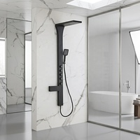 Système de douche mural moderne en acier inoxydable, colonne de douche multifonctionnelle pour salle de bain avec jets de massage