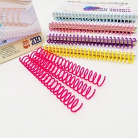 Anneaux de reliure en spirale PVC rouge rose YPS, pas de 5-12,7 mm (1/4 "-2"), longueur A4 297 mm, pré-coupés pour carnets et reliure de livres