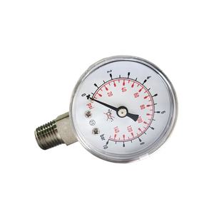 كل أنابيب بوردون من الفولاذ المقاوم للصدأ ، مقاييس ضغط ميكانيكية مملوءة بالزيت الهيدروليكي ، مقياس ضغط - Product Image 3