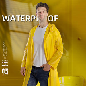 Impermeable amarillo con capucha para hombres y mujeres, ropa de viaje al aire libre, poncho, ropa para la lluvia VS1018 - Product Image 1