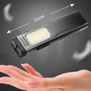 ไฟฉายอลูมิเนียมอัลลอยด์กันน้ำแบบชาร์จ USB ได้ 500 ลูเมน 2 XPG+COB แม่เหล็ก EDC สำหรับตั้งแคมป์ ไฟฉายแบนพร้อมไฟ COB ด้านข้าง - Product Image 4