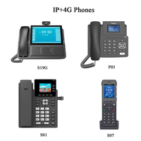 Téléphone IP de bureau double bande WiFi 4G SIM avec récepteur de messagerie vocale Transfert d'appel Accessoires complets pour appartement maison POE Réseau GSM