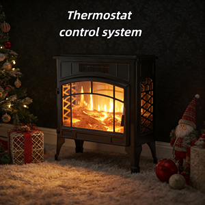 Chimenea Eléctrica Independiente PTC, Chimeneas con Efecto de Llama, Estufa de Carbón Artificial Ignífuga, Ventana de Tres Lados con Vista al Efecto de Llama - Product Image 5