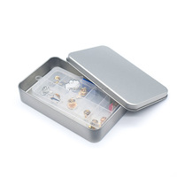 Boîte d'emballage en étain personnalisable avec impression UV sérigraphiée, recyclable, couvercle facile à ouvrir pour bijoux et outils de beauté