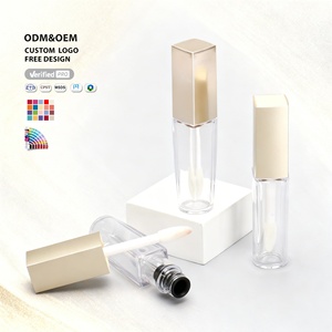 Tube de brillant à lèvres en PET grande capacité avec logo personnalisé et grand applicateur, emballage recyclable pour huile à lèvres, tube de blush, conteneur de correcteur - Product Image 1