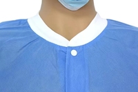 Blouse de laboratoire jetable non tissée blanche avec poche, robe de visiteur pour hôpital, clinique dentaire, usine