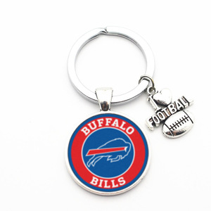 High Quality SPORT Team Time Gem Keychain Pendant NFL Team Key Ring Heavyweight Key Chain