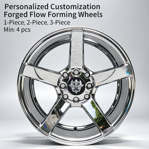 Cerchi FLowtone 15 Pollici 4x100/114.3 Cromati Concavi a 5 Razze 8 Fori, Cerchi OZ Racing per Toyota VW Honda Mazda - Product Image 2