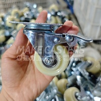 Pivot à usage moyen jaune de la coutume M8 de la vis M10 M12 de roues de roulettes de pp avec des roulettes de frein 1.5 "2" 2.5 "3" 4 "5" pouces pour le chariot industriel