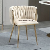 Chaises de restaurant Yuechun en velours et métal, style nordique moderne, pour café, hôtel et usage commercial – Vente en gros