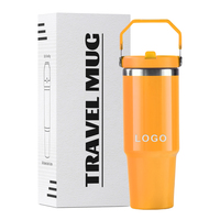 Mug personnalisé sublimé de 30 oz bouteille d'eau de 30 oz gobelets de voiture en acier inoxydable gobelet vierge de sublimation avec poignée et couvercles