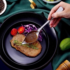 Cuillère à sauce en acier inoxydable 304, cuillère à assaisonnement à long manche, cuillère à huile à bec de canard, ustensile de cuisine, outil de décoration de gâteaux - Product Image 5