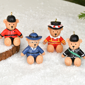 HATTY UK Hot Selling New <b>Christmas</b> Decorations <b>Mini</b> Resin Teddy Bear Small Pendant for Hanging Decoration - Product Image 2