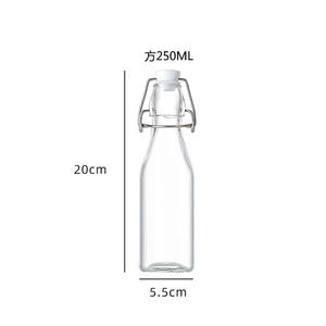 500ml 750ml 1000ml Flip Top transparente bebida cerveza vino botella de agua coctelera de tapa de vidrio con tapón hermético - Product Image 2