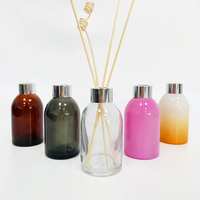 Bouteille en verre colorée de 150 ml pour diffuseur à bâtonnets, avec bouchon à vis, vide, personnalisable avec logo, pour parfum et décoration intérieure - Vente en gros