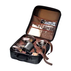 MidEast V02 Hot Sale Pour Over Coffee Travel Bag Set Portable Drip Coffee Maker with Timer Scale & Grinder Outdoor Coffee Box