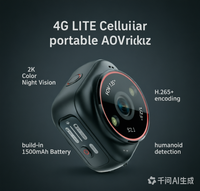 Caméra Cube Portable Cellulaire 4G LTE OEM ODM avec Vision Nocturne Couleur 2K CMOS, Panoramique/Inclinaison Sans Fil, Sirène Intégrée, Batterie 1500mAh