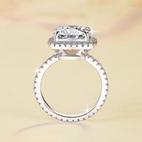 Cadeau d'anniversaire, bague en moissanite certifiée GRA, diamant rond 3&5&10CT, VVs1, argent sterling 925, pour femme, pour mariage, fiançailles
