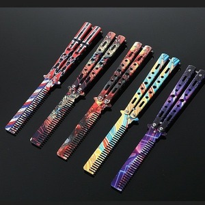 Cuchillo <span class=keywords><strong>de</strong></span> Camping Plegable Impreso en 3D, Colorido, para Exteriores, Juego CSGO, Sin Filo, Acero 3CR13, Mango <span class=keywords><strong>de</strong></span> Acero Inoxidable OEM, DIY - Product Image 1