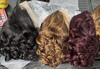 Cabello Humano Natural Rizado y Voluminoso Transparente para Peluca Frontal de Encaje 13*4, Cabello Remy Virgen Natural, 250% de Densidad, Largo, 1 Pieza