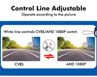 Caméra avant AHD 1080P avec vision nocturne, IP68, grand angle de 170 degrés, trajectoire dynamique pour Land Cruiser 200 2018-2019