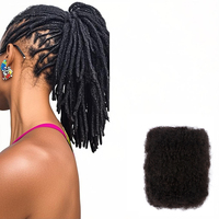 KAMA Cheveux Extensions de cheveux humains vierges bruts 100% non traités Afro Kinky en vrac 8 pouces étirées pour tresses et dreadlocks