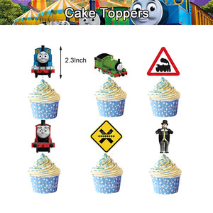 Suministros de Decoración para Fiestas de <span class=keywords><strong>Cumpleaños</strong></span> con Temática de Dibujos Animados, Globos de Látex, Adornos para Cupcakes con Forma de Tren, Pancarta, Decoraciones para el Hogar, Baby Shower - Product Image 4