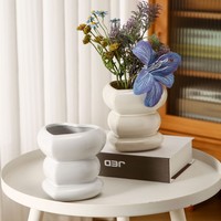 Woondecoratie Keramische vaas Moderne minimalistische stijl Hartvormig gekleurd glazuur Mini bloemenvaas Bloemstuk (1 stuk)