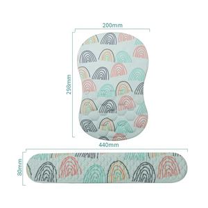 แผ่นรองเมาส์และคีย์บอร์ด PORON แบบมีโลโก้กราฟฟิตี้ตามสั่ง พร้อมที่รองข้อมือ  วัสดุเมมโมรี่โฟม  ออกแบบตามหลักสรีรศาสตร์  กันลื่น  สำหรับเล่นเกมและใช้งานในสำนักงาน - Product Image 3