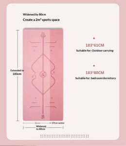 Tapete <span class=keywords><strong>de</strong></span> Yoga Antideslizante <span class=keywords><strong>de</strong></span> 6mm <span class=keywords><strong>de</strong></span> Grosor, Material TPE, Líneas <span class=keywords><strong>de</strong></span> Alineación para Principiantes y Profesionales, para Yoga en Casa, Gimnasio y <span class=keywords><strong>Centro</strong></span> <span class=keywords><strong>de</strong></span> Fitness - Product Image 3