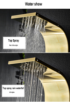 Robinet de bain-douche LED panneau de douche, mitigeur de bain-douche à affichage numérique en acier inoxydable, tour de douche