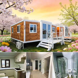 Série de maisons conteneurs extensibles en acier, 3 chambres, montage facile, design moderne, pour usage hôtelier, tailles 20ft/40ft - Product Image 3