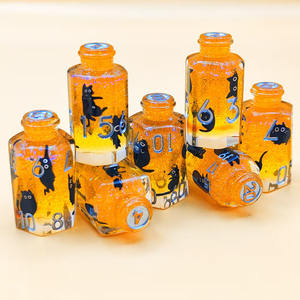 Botella de Poción de Resina con Forma de Gato para D&D, Dados de Juego de Rol TRPG, Dados de Veinte Caras con Esquinas Redondeadas para Juegos de Mesa COC - Product Image 1